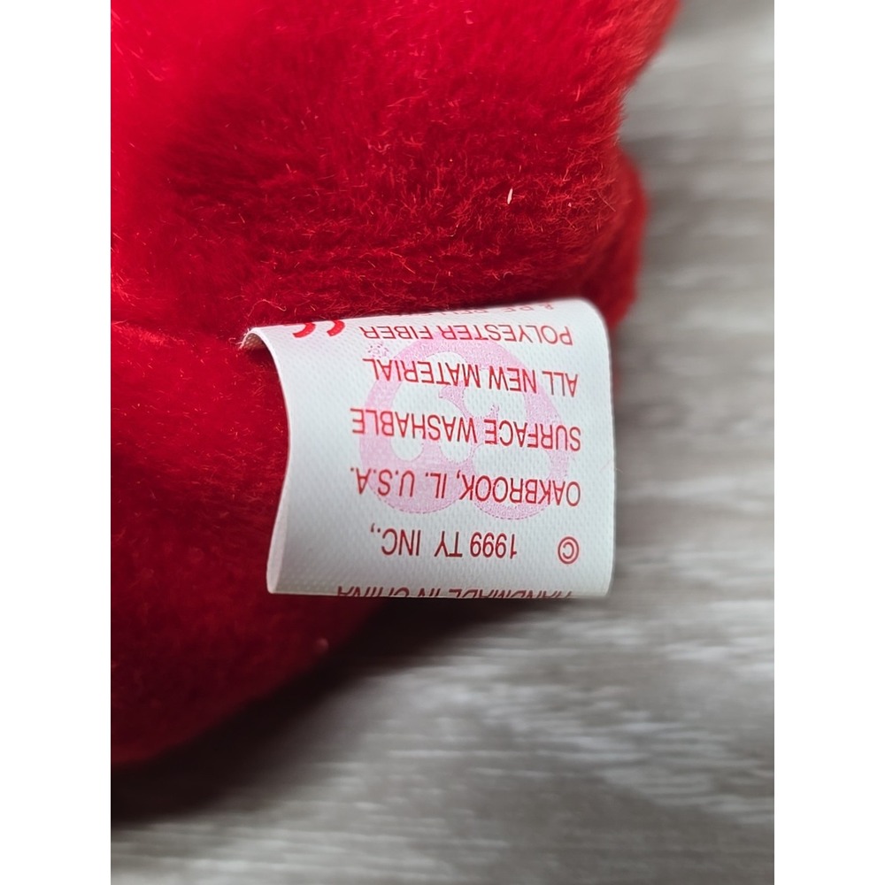 Ty Beanie Baby Osito Bear Red Mexico Flag Plush 4299 Vintage 1999 Original - Picture 7 of 7
